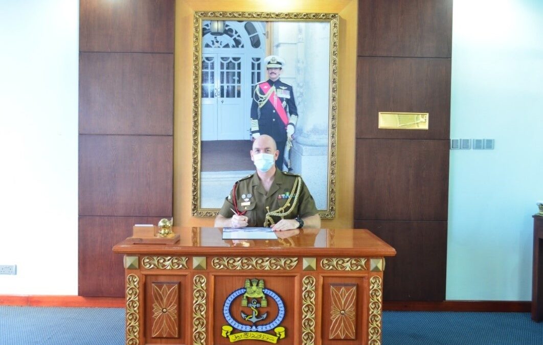 FAREWELL COURTESY CALL WITH LIEUTENANT COLONEL DAN HAUSER, AUSTRALIAN DEFENCE ADVISER TO BRUNEI DARUSSALAM
