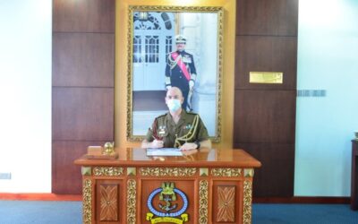 FAREWELL COURTESY CALL WITH LIEUTENANT COLONEL DAN HAUSER, AUSTRALIAN DEFENCE ADVISER TO BRUNEI DARUSSALAM
