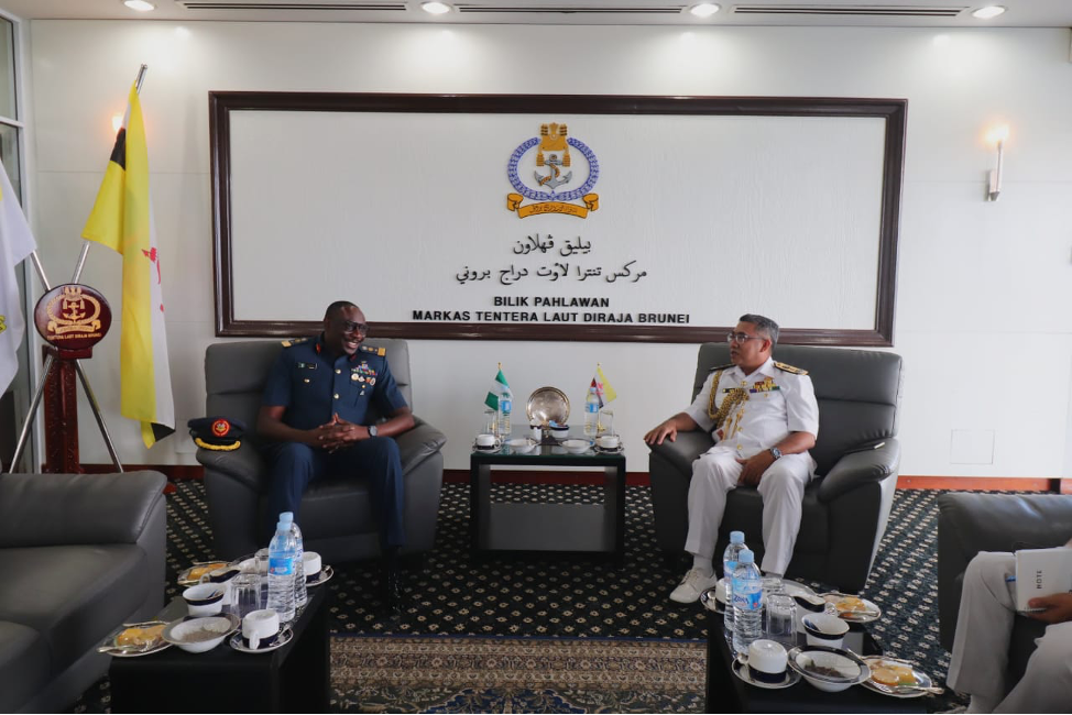 COMMANDER RBN RECEIVES INTRODUCTORY CALL FROM DEFENCE ADVISER OF NIGERIA TO MALAYSIA ACCREDITED TO BRUNEI DARUSSALAM