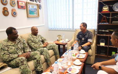 ROYAL BRUNEI NAVY FLEET COMMANDER RECEIVES COURTESY CALL BY COMMANDER OF DESTROYER SQUADRON FIFTEEN OF THE UNITED STATES NAVY