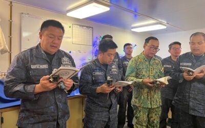 KHATAM AL-QURAN CEREMONY HELD ONBOARD KDB DARULEHSAN WHILST ENROUTE BACK TO NEGARA BRUNEI DARUSSALAM