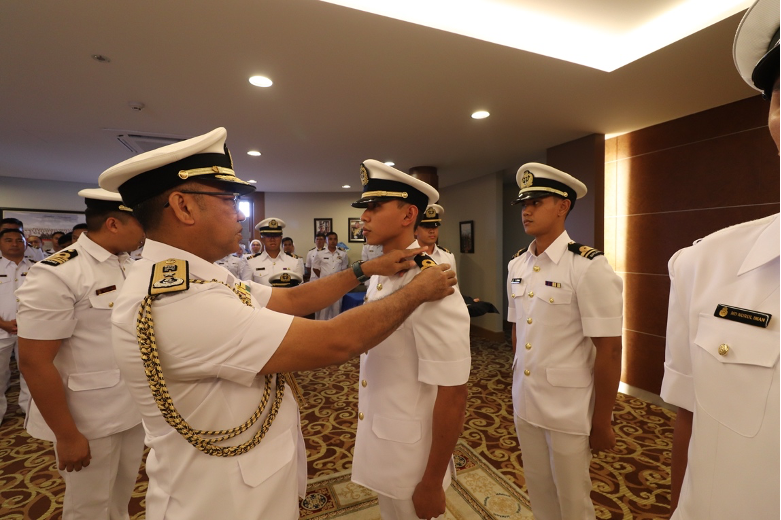 PROMOTION CEREMONY FOR 2 ROYAL BRUNEI NAVY OFFICERS