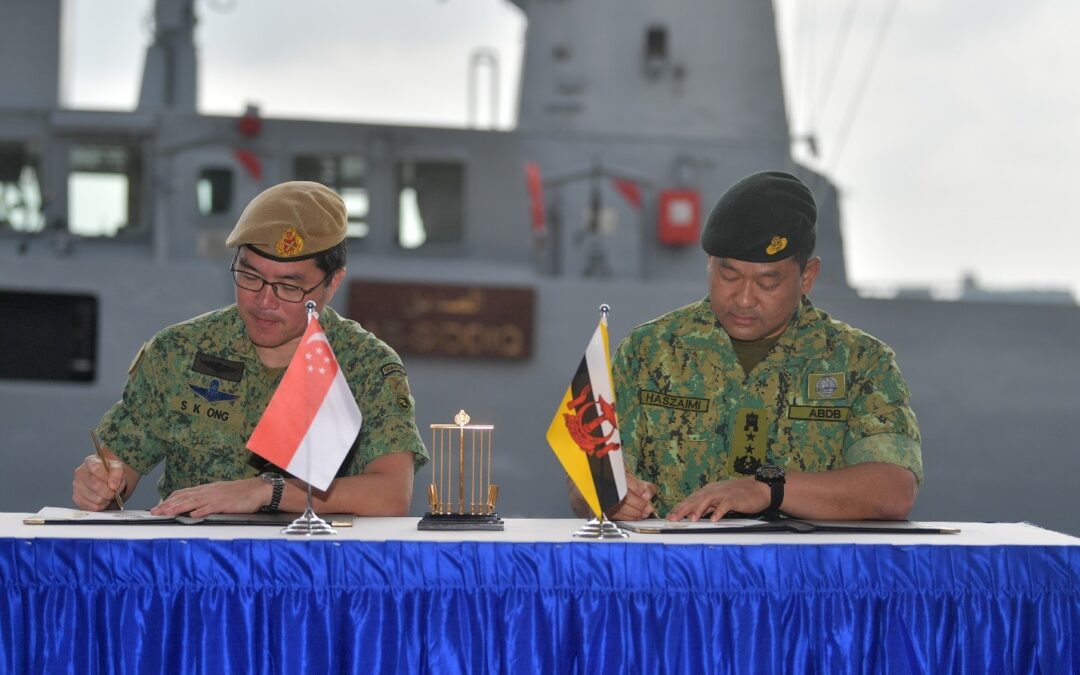 PATROL VESSEL HANDING OVER, TAKING OVER CEREMONY BETWEEN REPUBLIC OF SINGAPORE NAVY AND ROYAL BRUNEI NAVY