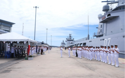 KDB DARULEHSAN RETURNS TO MUARA NAVAL BASE, BRUNEI AFTER IMDEX AND AIME 2023