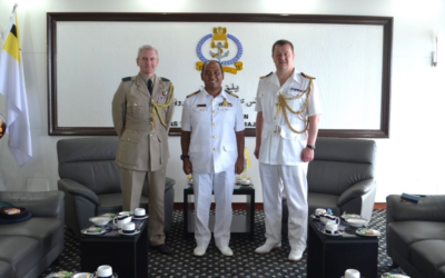ACTING COMMANDER RBN RECEIVES CALL BY INCOMING AND OUTGOING UK DEFENCE ADVISER TO BRUNEI DARUSSALAM