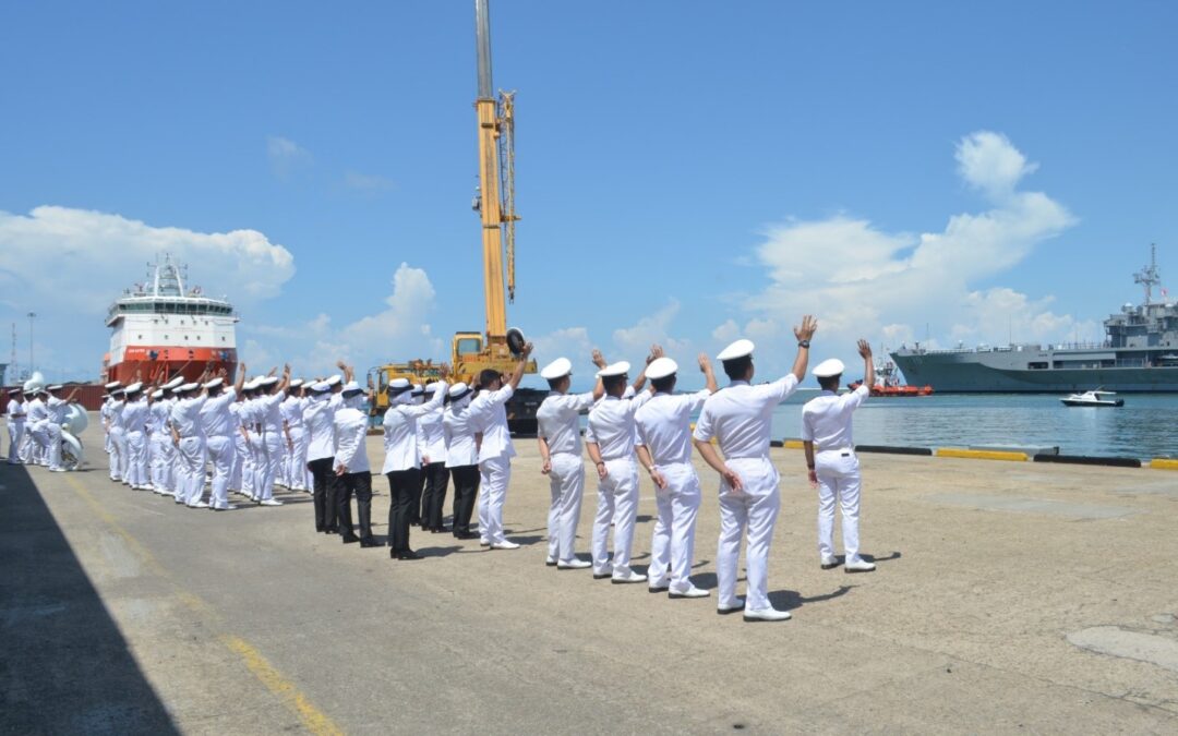 USS BLUE RIDGE OF THE UNITED STATES NAVY DEPARTS BRUNEI DARUSSALAM AFTER GOODWILL VISIT