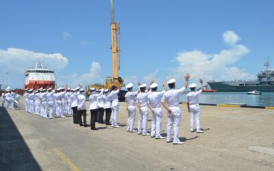 USS BLUE RIDGE OF THE UNITED STATES NAVY DEPARTS BRUNEI DARUSSALAM AFTER GOODWILL VISIT