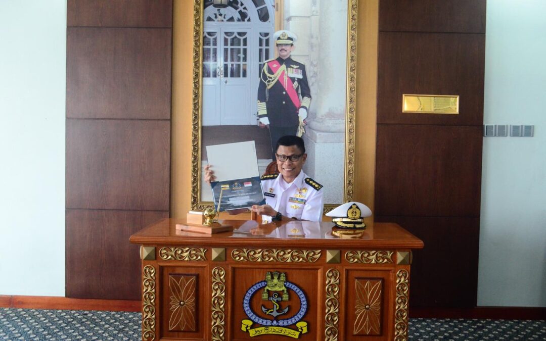 COURTESY CALL TO THE ACTING COMMANDER OF ROYAL BRUNEI NAVY FROM CAPTAIN ALFRED DANIEL MATTHEWS, INDONESIAN’S SENIOR STAFF OFFICER FOR STRATEGIC OPERATIONS AND BILATERAL DIPLOMACY
