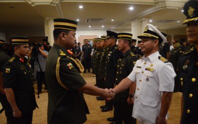 PROMOTION CEREMONY OF FOUR ROYAL BRUNEI NAVY SENIOR OFFICERS