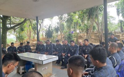 OFFICERS AND PERSONNEL OF THE RBN HEADQUARTERS CONDUCTED CEMETERY CLEANING AT TANAH PERKUBURAN ISLAM KG TERUNJING