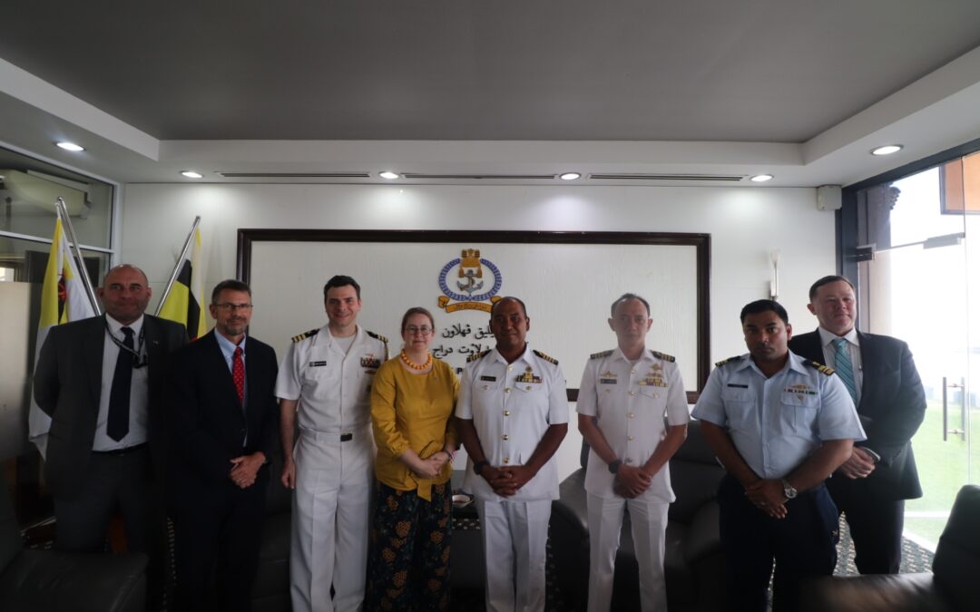 THE ACTING COMMANDER OF THE ROYAL BRUNEI NAVY RECEIVES COURTESY CALL FROM A U.S. COAST GUARD OFFICIAL