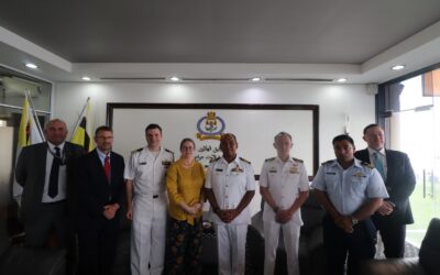 THE ACTING COMMANDER OF THE ROYAL BRUNEI NAVY RECEIVES COURTESY CALL FROM A U.S. COAST GUARD OFFICIAL