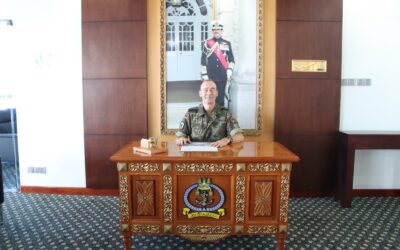 DEFENCE ATTACHÉ OF GERMANY ACCREDITED TO NEGARA BRUNEI DARUSSALAM COLONEL MARKUS THIEL PAID COURTESY CALL TO ACTING COMMANDER OF RBN