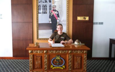 COMMANDER OF THE INDO-PACIFIC ENDEAVOUR 2025, ROYAL AUSTRALIAN NAVY, CONDUCTS COURTESY CALL TO COMMANDER RBN