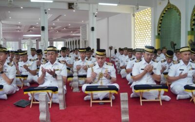 ROYAL BRUNEI NAVY HELD A SURAH YAASIN AND TAHLIL FUNCTION AT THE ROYAL MAUSOLEUM IN CONJUNCTION WITH THE ROYAL BRUNEI ARMED FORCES 64TH ANNIVERSARY