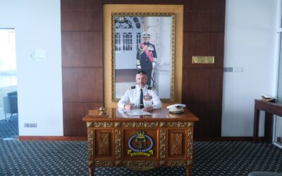 COURTESY CALL BY FRENCH DEFENCE ATTACHE TO COMMANDER OF THE ROYAL BRUNEI NAVY