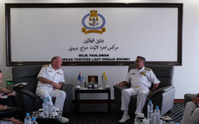 COMMANDER OF THE INDO-PACIFIC ENDEAVOUR, ROYAL AUSTRALIAN NAVY, CONDUCTS COURTESY CALL TO COMMANDER RBN