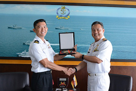 ACTING COMMANDER RBN RECEIVED COURTESY CALL FROM FLEET COMMANDER REPUBLIC OF SINGAPORE NAVY