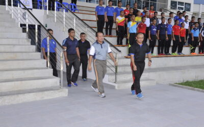 PESERTA KURSUS KEPIMPINAN DAN PENGURUSAN PAMANGKU LASKAR KANAN SIRI 02/2016 MENGENDALIKAN ACARA BELAPAN DAN TARIK KALAT PLTL TLDB