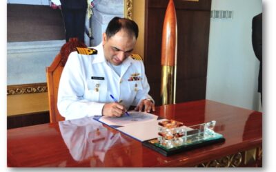 ROYAL BRUNEI NAVY RECEIVED A COURTESY CALL FROM CAPTAIN RASHED ZAFAR, COMMANDING OFFICER OF PNS SHAMSHEER