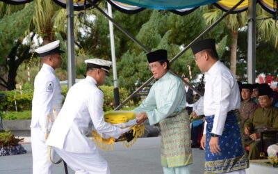 NATIONAL FLAG HOISTING CEREMONY TO MARK HIS MAJESTY THE SULTAN AND YANG DI-PERTUAN OF BRUNEI DARUSSALAM 72nd BIRTHDAY CELEBRATION