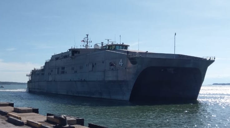 THE ARRIVAL OF USNS FALL RIVER FOR EXERCISE CARAT 2018