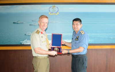 RBN COMMANDER RECEIVED FAREWELL CALL FROM DEFENCE ADVISER OF AUSTRALIA TO BRUNEI DARUSSALAM