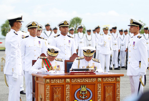 COMMANDER OF ROYAL BRUNEI NAVY CHANGE OF COMMAND CEREMONY