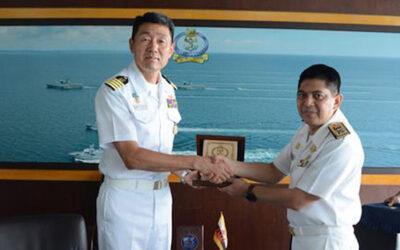 COMMANDER RBN RECEIVED COURTESY CALL FROM COMMANDING OFFICER OF ROKS DAE JO YEONG, REPUBLIC OF KOREAN NAVY