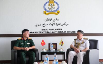 THE COMMANDER RBN RECEIVES COURTESY CALL FROM THE OUTGOING AND INCOMING DEFENCE ATTACHÉS OF THE EMBASSY OF THE SOCIALIST REPUBLIC OF VIETNAM